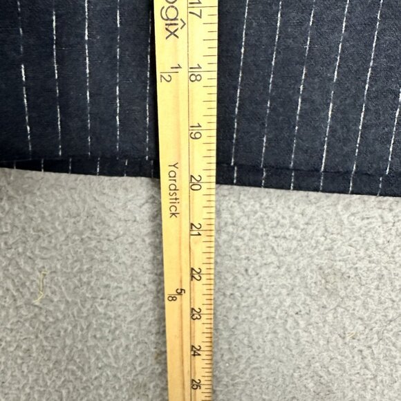 LOFT mini skirt womens 8 blue striped wool blend nautical preppy corpcore career - Picture 3 of 6